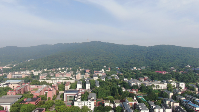 城市航拍岳麓山湖南师范大学