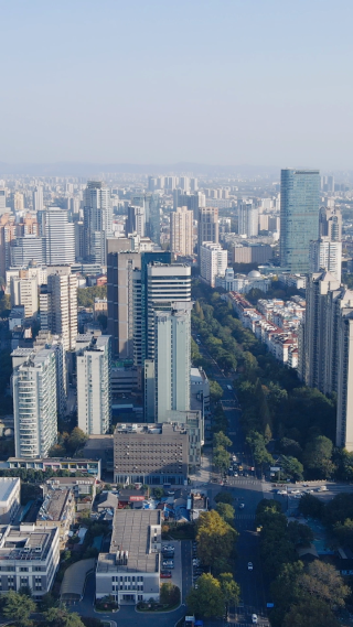 城市航拍江苏南京河西金融中心竖屏