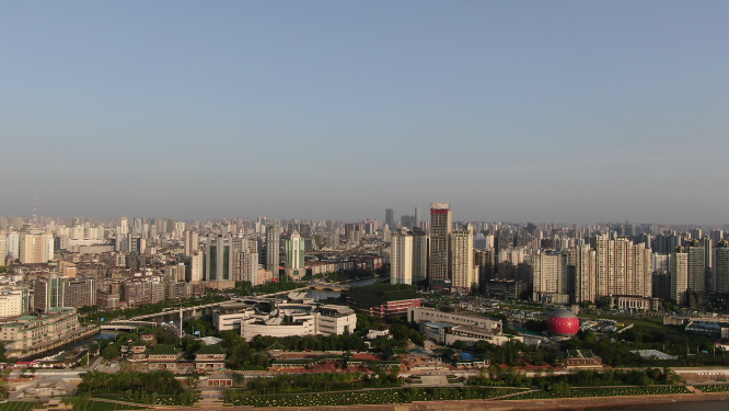 城市航拍江西南昌城市全景