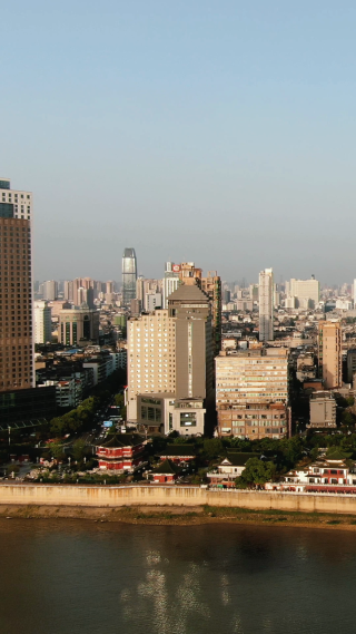 城市航拍江西南昌城市风光
