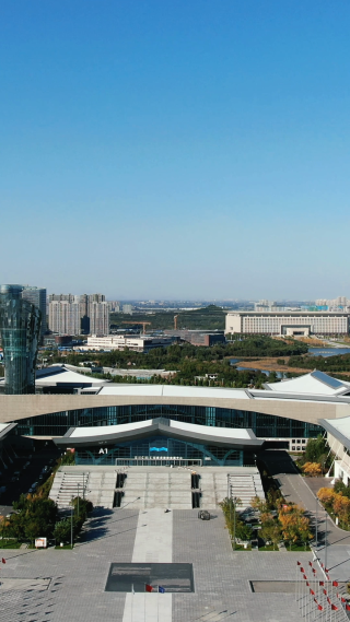 城市航拍河北石家庄会展中心