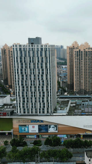 城市航拍湖北荆州万达广场
