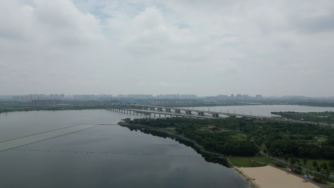 城市航拍湖北荆州园博园