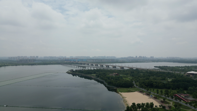城市航拍湖北荆州园博园