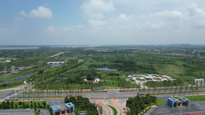 城市航拍湖北荆州方特东方神画