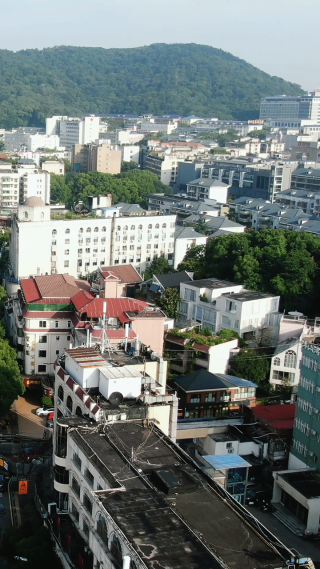 城市航拍湖南望城坡溁湾镇竖屏