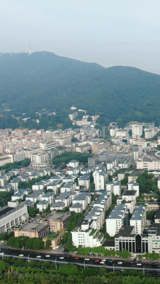 城市航拍湖南望城坡溁湾镇竖屏