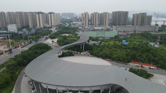 城市航拍湖南株洲奥林匹克公园