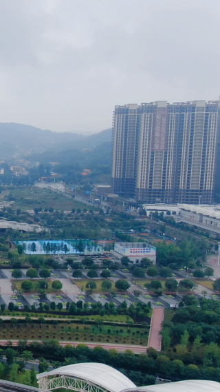 城市航拍湖南邵阳体育公园