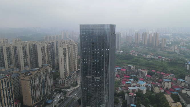 城市航拍湖南邵阳第一高楼