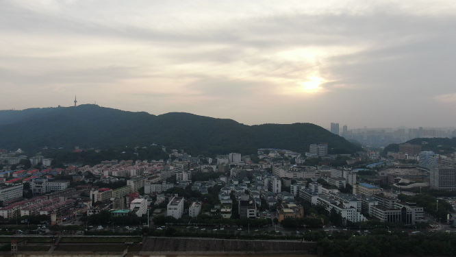 城市航拍湖南长沙岳麓山5A景区