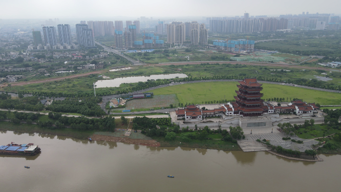 城市航拍湘潭万楼