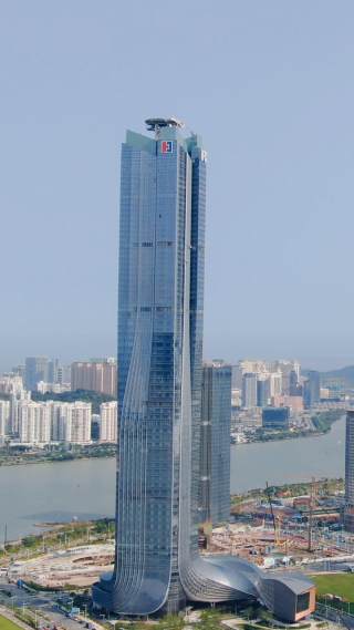城市航拍珠海横琴金融中心