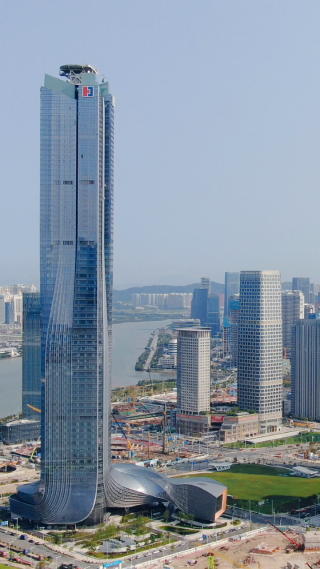 城市航拍珠海横琴金融中心