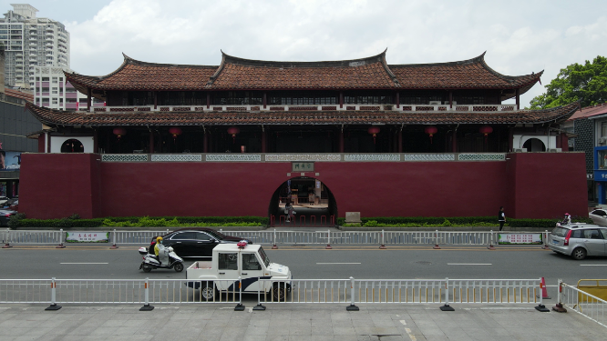 城市航拍莆田古谯门历史文化建筑