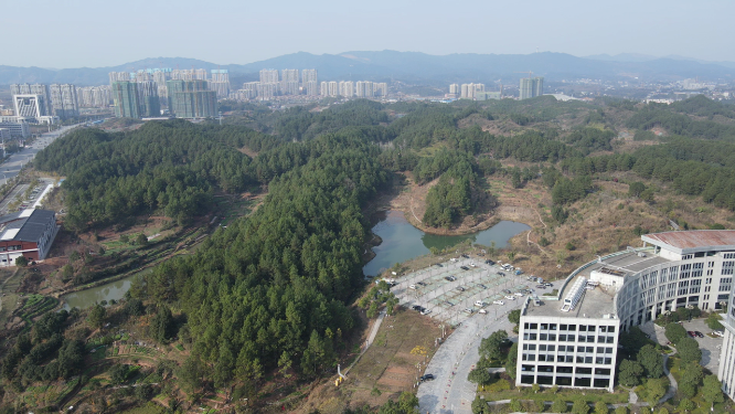 大气自然风景湖南怀化岩门生态公园航拍