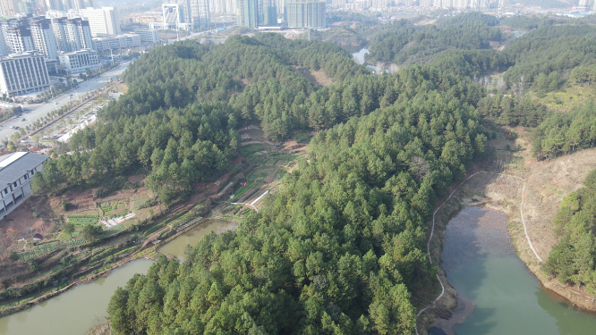 大气自然风景湖南怀化岩门生态公园航拍