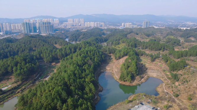 大气自然风景湖南怀化岩门生态公园航拍