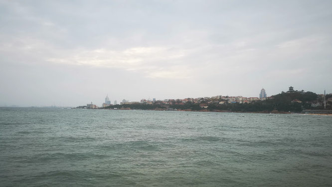 大海海浪沙滩礁石实拍