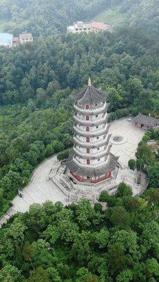 湖南娄底双峰县文塔航拍