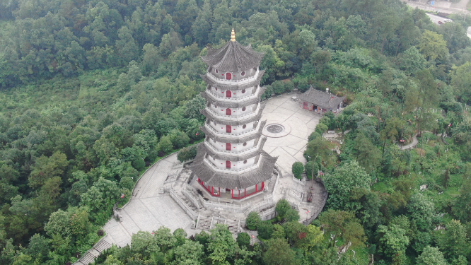 湖南娄底双峰县文塔航拍
