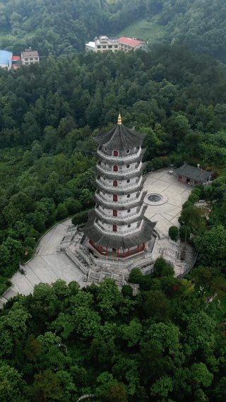 湖南娄底双峰县文塔航拍