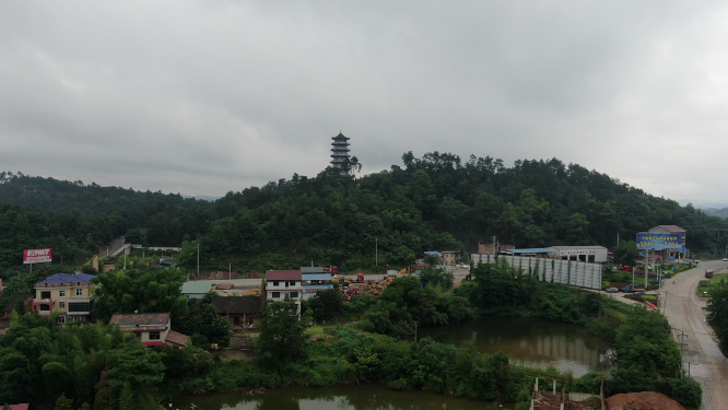 湖南娄底双峰县文塔航拍