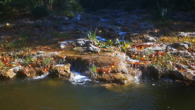 实拍山间流水 