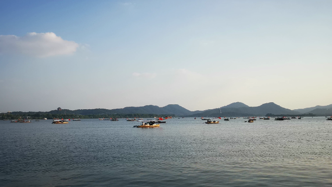 实拍杭州西湖风景区