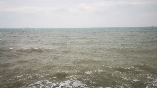 实拍波涛汹涌大海海浪浪花