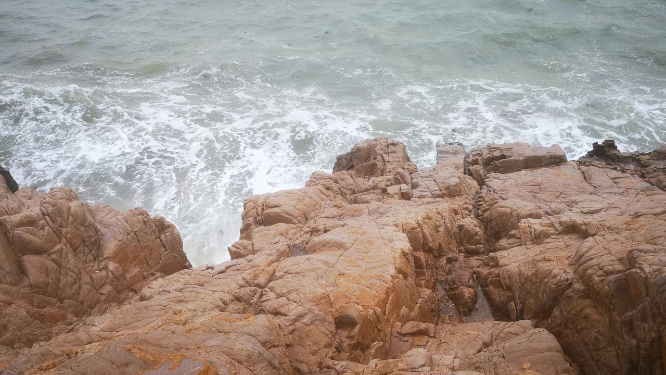 实拍波涛汹涌大海海浪浪花