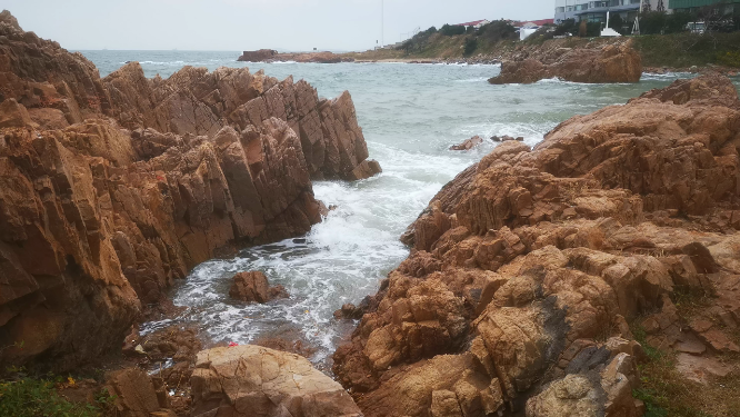 实拍波涛汹涌大海海浪浪花