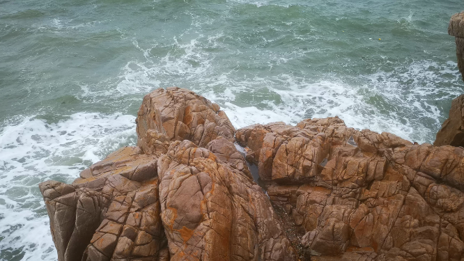 实拍波涛汹涌大海海浪浪花
