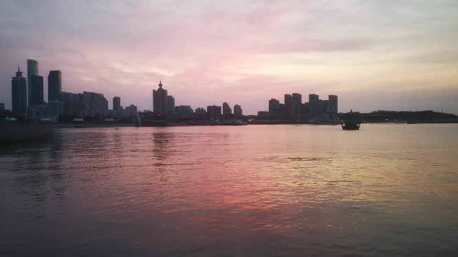 实拍海边日出日落晚霞夕阳 