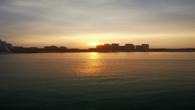 实拍海边日出日落晚霞夕阳 
