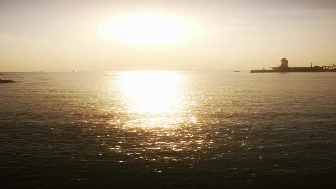 实拍海边日出日落晚霞夕阳 