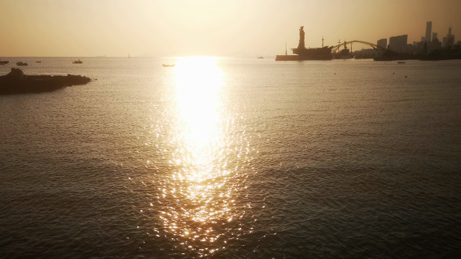 实拍海边日出日落晚霞夕阳 