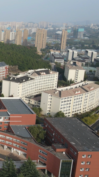 山东大学校园环境竖屏航拍