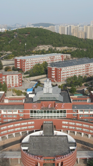 山东大学校园环境竖屏航拍