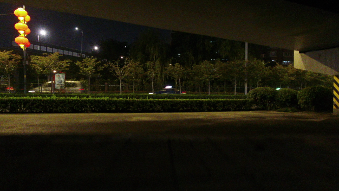 山东济南城市夜景交通航拍