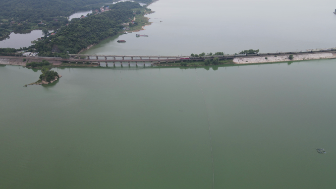 航拍湖南岳阳城市风光