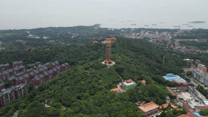 湖南岳阳圣安寺 航拍