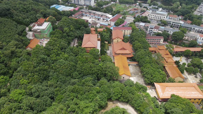 湖南岳阳圣安寺 航拍