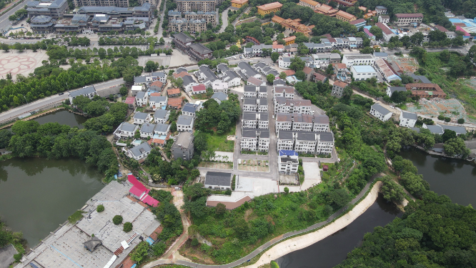 湖南岳阳圣安寺古建筑航拍