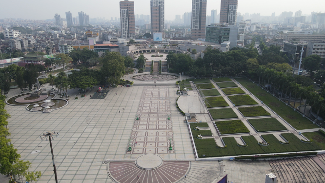 广东东莞城市广场航拍