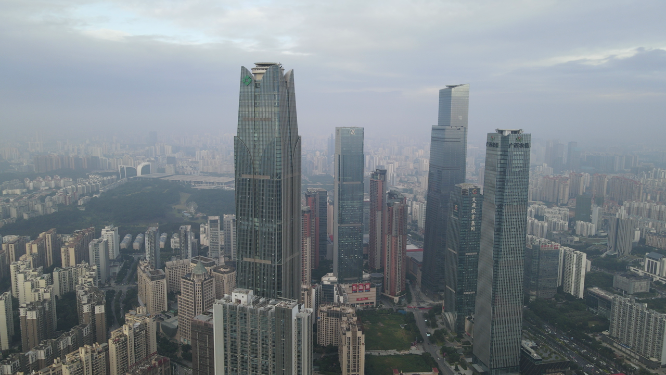 广西南宁东盟商务区CBD航拍