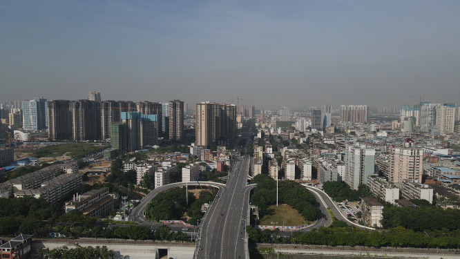 广西南宁城市建设航拍 