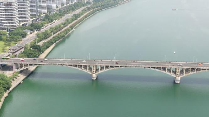 广西柳州柳江风光桥梁航拍