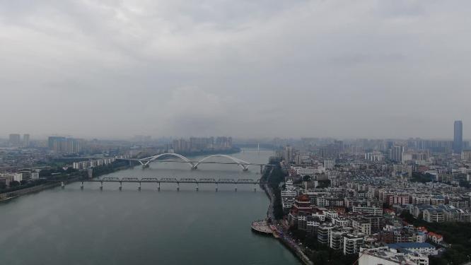 广西柳州柳江桥梁航拍