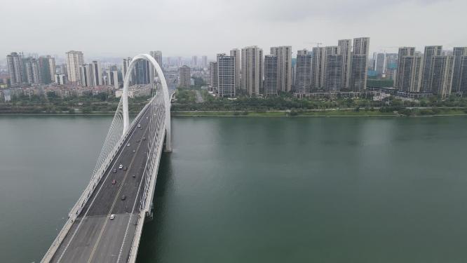 广西柳州白沙大桥航拍